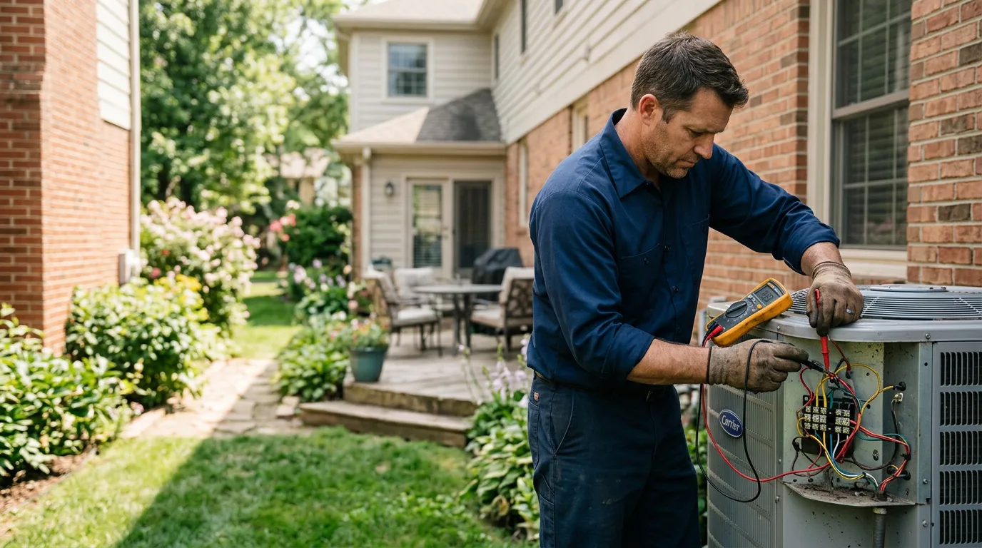 HVAC technician working near Wolcott, VT